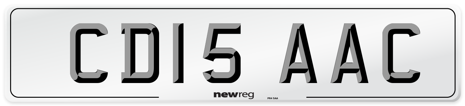 CD15 AAC Number Plate from New Reg